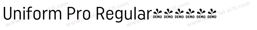 Uniform Pro Regular字体转换